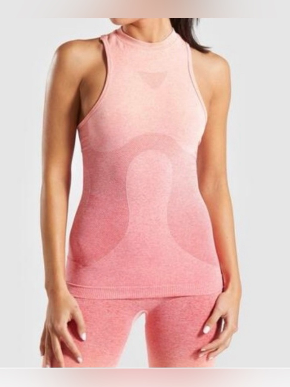 Gymshark Seamless Ombre Tank Top In Peach/Coral. Euc. No Tag. Size S.